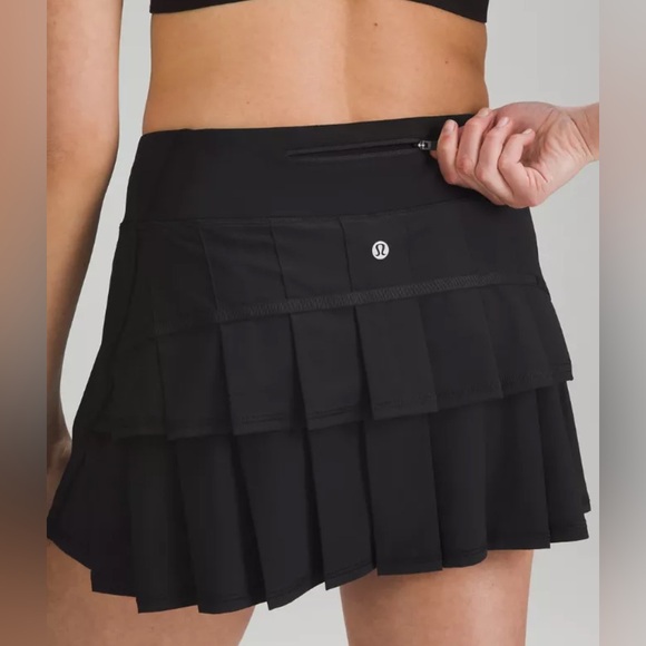 Lululemon Athletica Black Pleated Mini Skirt - Picture 1 of 6